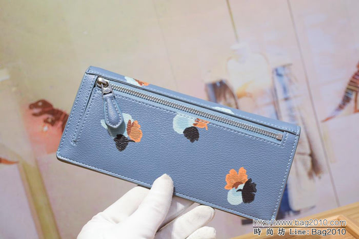 COACH蔻馳 53747# 女士信封錢包 卡位/零錢位齊全 時尚按扣  Chz1326